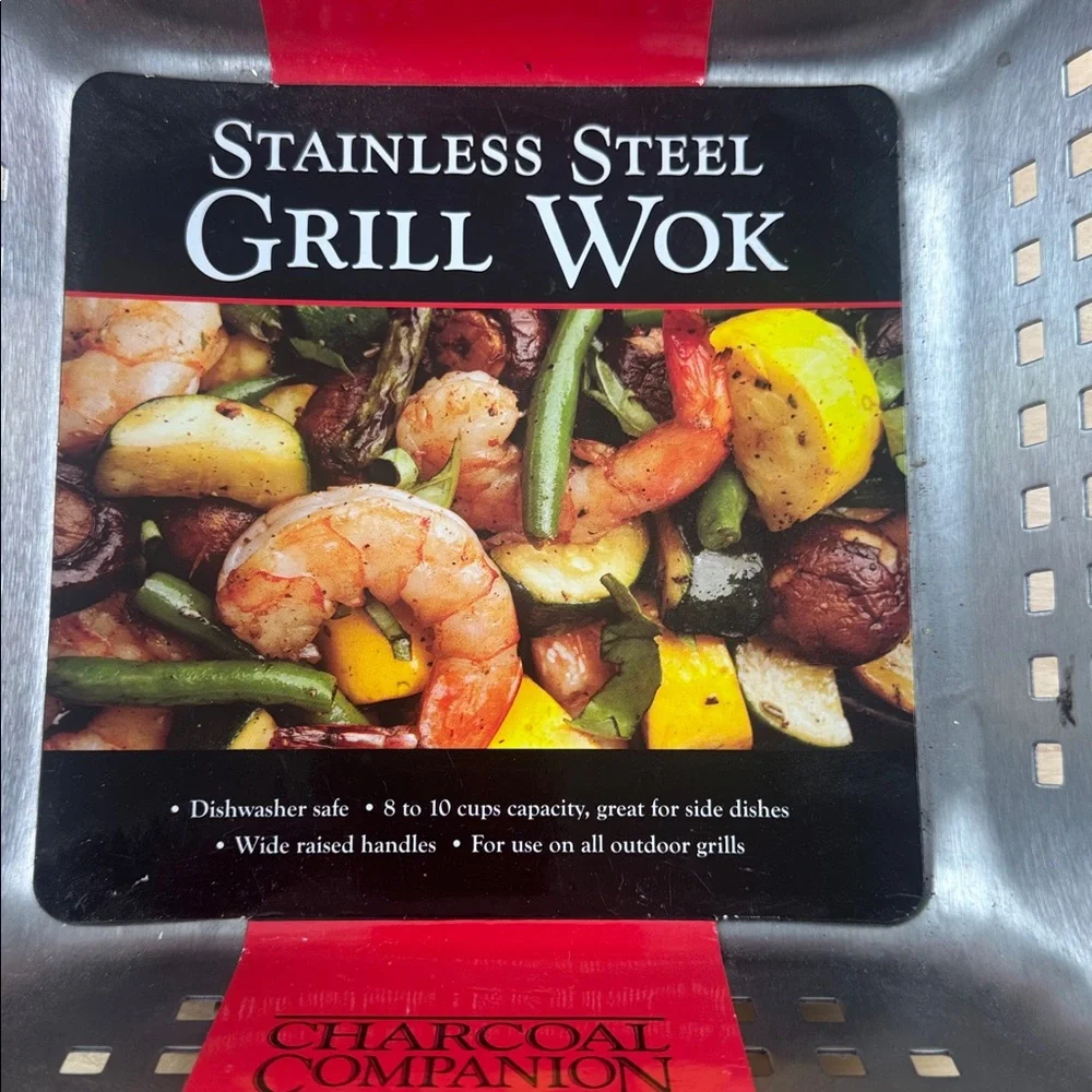 Stainless Steel Grill Wok, Corn on the Cob Accessories & Napkins Summertime BBQ